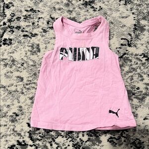 PUMA Kids Light Pink Graphic Tank Top